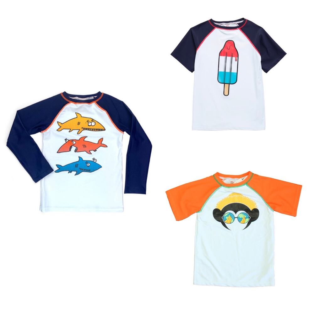 3 pc set Appaman Boys Swim Rashguards Long Sleeve Short Sleeves
